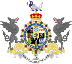 Arms of the 1st Duke of Marlborough, with quarterings representing his estates in Germany