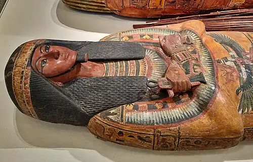 Sennedjem funerary mask 19th dynasty, Thebes, Egypt