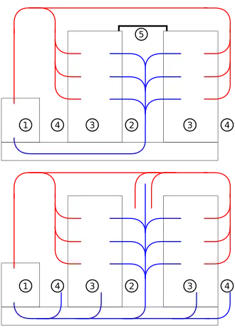 Two diagrams of cooling systems