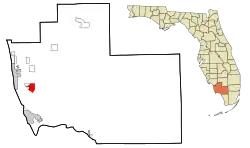 Location in Collier County and the state of Florida