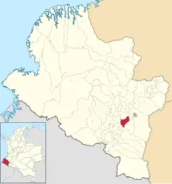 Location of the municipality and town of Yacuanquer in the Nariño Department of Colombia.