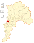 Map of the Concón commune in the Valparaíso Region