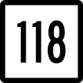 Route 118 marker