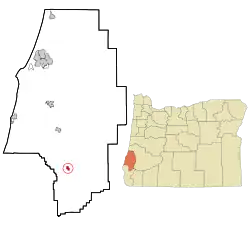 Location in Oregon