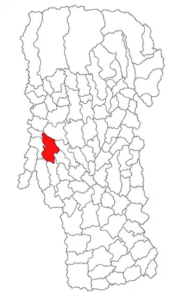 Location in Argeș County