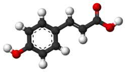Ball-and-stick model of p-coumaric acid