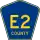 County Road E2 marker