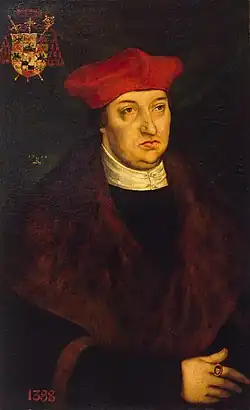 Portrait of Cardinal Albert of Brandenburg, Hermitage Museum, 40 x 24,5&nbsp;cm, 1526.