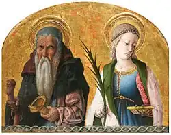 Carlo Crivelli, Saints Anthony and Lucia (c. 1470)