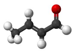 Ball-and-stick model of (Z)-crotonaldehyde