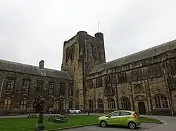 The central tower, before the redevelopment of the outer quadrangle