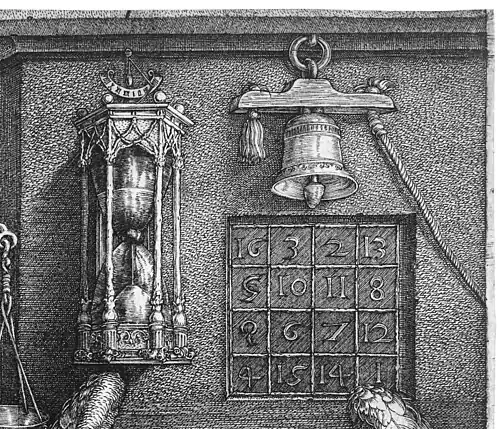 Detail of Melencolia I by Albrecht Dürer