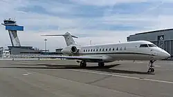Global Express D-AFAO at Albrecht-Dürer International Airport in Nuremberg, Germany