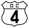 District of Columbia Route 4 marker