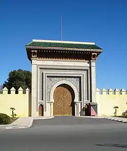 Present-day gate of the Dar el-Beida, a residence that was originally part of the same palace complex as Dar Batha