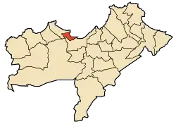 Location of Mers El Kébir within Oran Province