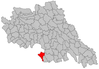Location in Iași County