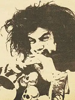 Moore in 1968 with the Floating Lotus Magic Opera Company