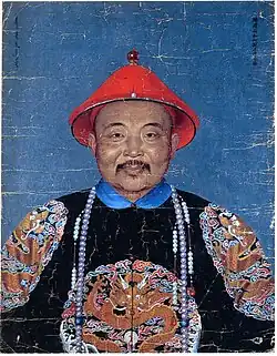 Dawachi of the Dzungar Khanate in Qing court attire, by Jean Denis Attiret