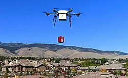 A drone used to make deliveries