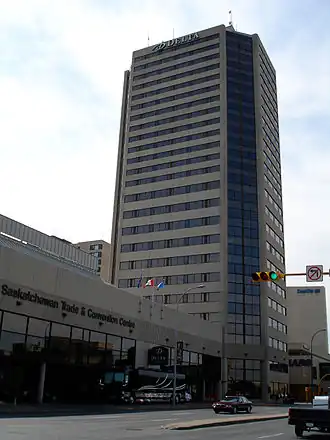 The Delta Regina Hotel, Regina, was the province's tallest building from 1988 to 2013