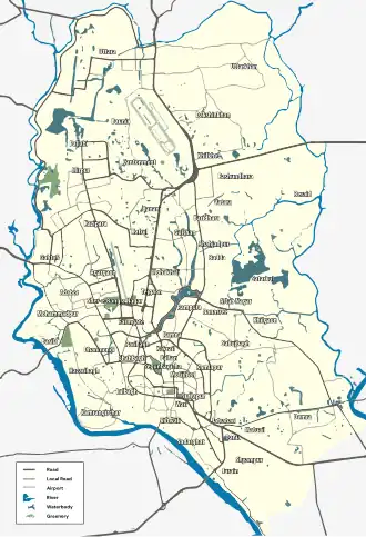 Dhaka's neighbourhoods in map