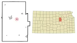 Location within Dickinson County and Kansas