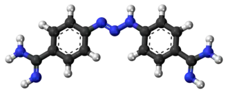 Ball-and-stick model of diminazen