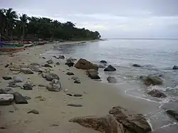 Rock formations along the shoreline (north of Baler along the Dicadi highway)