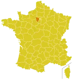 Locator map of Diocese of Versailles