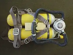 Early twin cylinder set with twin hose regulator