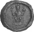 Seal of Conrad II (1029), with a depiction of the eagle-sceptre