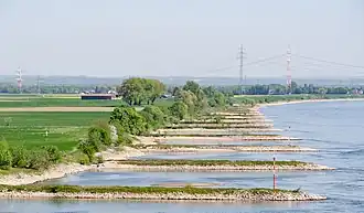 Groynes on the Rhine, Germany