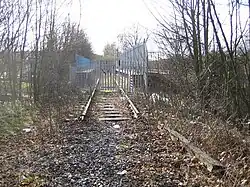 Disused railway near Church Street, Dunstable, prior to track removal (2006)