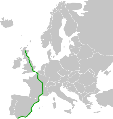 The European route&nbsp;E15 connecting Arras with the United Kingdom and Spain as well as the northern and southern parts of France.