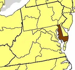 Location of the Diocese of Easton