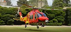 One of the current aircraft in use by Essex & Herts Air Ambulance, an Agusta Westland 169.