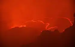 The lava lake's activity in January 2018