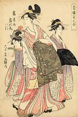 The Courtesan Tsuruno-o of the Tsuruya Brothel with her Attendants c. 1795–1801