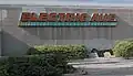 An "Electric Avenue" logo on a closed store in Panorama City, California, 2010