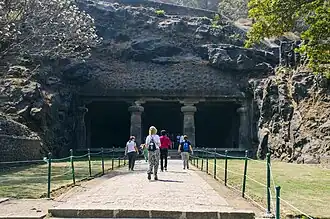 Entrance of Cave 1 of Elephanta Caves