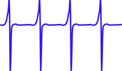 A mormyrid electrolocation waveform