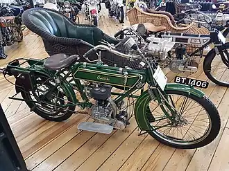 1913 Elswick with wicker sidecar