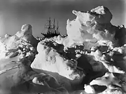 Image 32Frank Hurley: As time wore on it became more and more evident that the ship was doomed (Endurance trapped in pack ice), National Library of Australia. (from Southern Ocean)