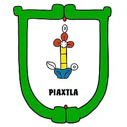 Coat of Arms of the Municipality of Piaxtla, Puebla; Mexico.