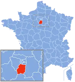 Location of Essonne in France