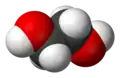 Spacefill model of ethylene glycol