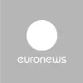 June 2008&nbsp;– May 2016: white lowercase word "euronews" below a white circle.