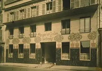 Façade of Roger & Gallet in Paris.
