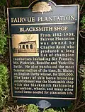 Fairvue Plantation Historic Marker; Blacksmith Shop; Gallatin, Tennessee